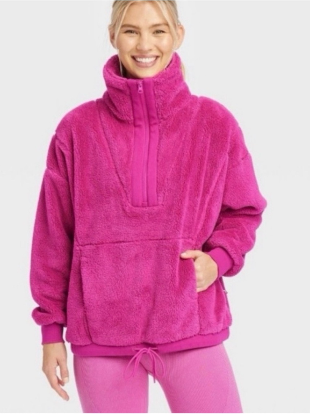 Joylab High Pile Fleece 1/2 Zip Pullover